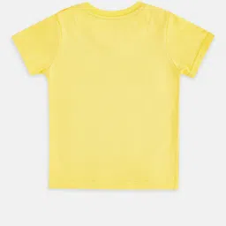 Pantaloons Baby Boys Yellow Humor & Comic Printed Cotton T-shirt image 4