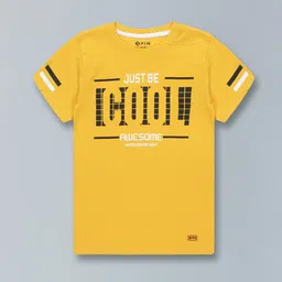 3PIN Boys Typography Printed Cotton T-shirt image 2