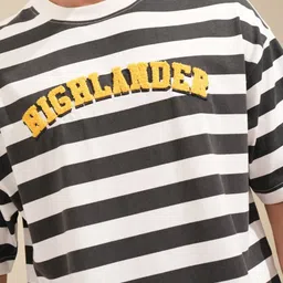 HIGHLANDER Men Striped Extended Sleeves T-shirt image 2