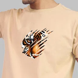 Greylongg Men Animal Graphic Printed Round Neck T-shirt image 2