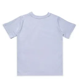 KAVEE Boys White Printed Bio Finish Applique T-shirt image 3