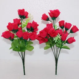 whiteland Artificial Flower Bunches 21 Flowers Each Bunch Multicolor Rose Artificial Flower image 1