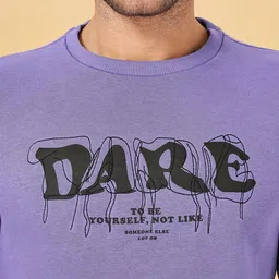 People Lavender Typography Printed Sweatshirt image 2