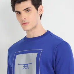 Flying Machine Graphic Printed Round Neck Pullover Sweatshirt image 4