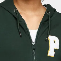 Pepe Jeans Typography Printed Hooded Pure Cotton Front Open Sweatshirt image 2