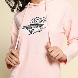 Van Heusen Typography Printed Hooded Pullover Sweatshirt image 2