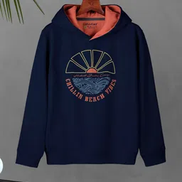 HELLCAT Boys Pack Of 2 Typography Printed Hooded Cotton Pullover image 2