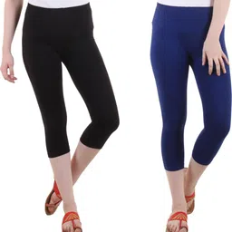 fasha Women Blue, Black Capri-picture-28