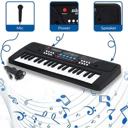 just97 37 Key Piano Keyboard with Recording and Mic with Musical Guitar GP43 image 3