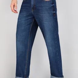 roadster Men Straight Fit Mid Rise Blue Jeans image 3