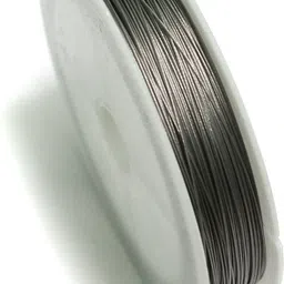 beadsnfashion Metal Beading Wire Tiger Tail Wire Silver for Crafts Work, DIY Jewellery Making and Beading, 0.45 MM, 100 Mtrs-picture-25