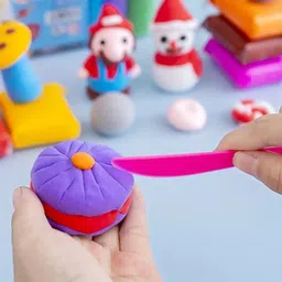 shopex DIY Colourful Ultra Light Modelling Bouncing Clay with Tools for Kids 6 Pcs image 2