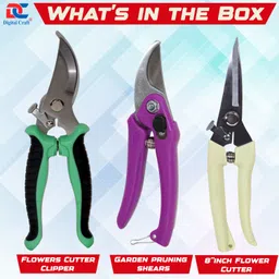 digital craft Flowers Cutter Clipper,Garden pruning shears,Flower Cutter 8 Inch White Flower Cutter with Teflon Blade – Garden Plant Branch Pruner & Tree Trimmer Bypass Pruner image 5