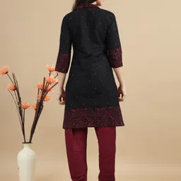 miraan Unstitched Cotton Blend Salwar Suit Material Polka Print image 2