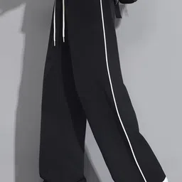 coastal clothier Men Solid Black Track Pants image 5