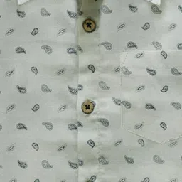 a.t.u.n. A T U N Boys Off White Classic Printed Casual Shirt image 2