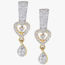 Adwitiya Collection Gold-Plated American Daimond Studded Mangalsutra with Earrings image 4
