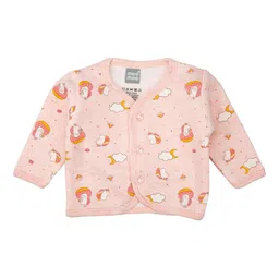 MeeMee Kids Pink & Orange Printed Night suit image 3