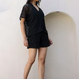 SANSKRUTIHOMES Self Design Shirt Collar Night suit image 3