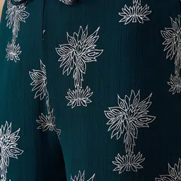 Sangria Floral Printed A-Line Kurta & Palazzo image 3