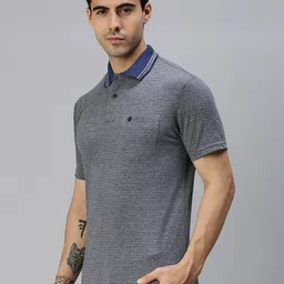 ONN Men Blue & dark slate Polo Collar T-shirt image 5