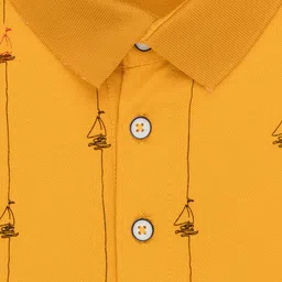 Status Quo Boys Conversational Printed Polo Collar Cotton T-shirt image 3