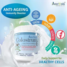 asterveda Cow Colostrum Powder Organic Gir Cow A2 Freeze Dried Balanced Health Supplement image 5