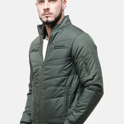 HOUSE OF VEDAS Men Mock Collar Bomber Jacket image 5