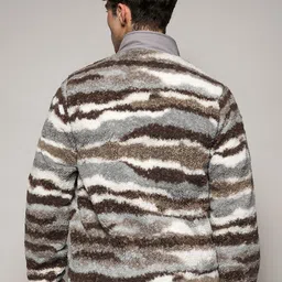 Campus Sutra Windcheater Self Design Bomber Jacket image 3