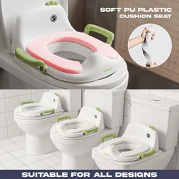 baybee Western Toilet Seat for Kids with Cushion Seat & Handle |Portable Kids Potty Seat image 2