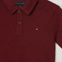 Tommy Hilfiger Boys Solid Polo Collar Cotton T-Shirt image 3