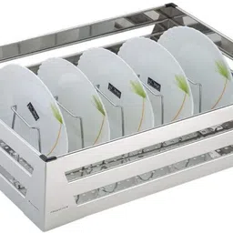 winstar Stainless Steel High Grade Stainless Steel Perforated Sheet Kitchen Thali Basket | Premier Series Kitchen Organizer | Modular Kitchen Cabinet (19x20x8 Inches) | Storage Basket-picture-23