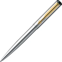 parker Vector Stainless Steel, Gold Trim Ball Pen image 3