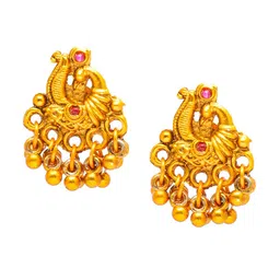 Shining Jewel - By Shivansh Gold-Plated Stone-Studded Jewellery Set image 5