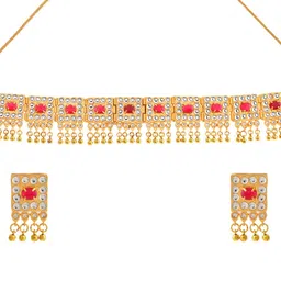 Silvermerc Designs Gold-Plated Artificial Kundan-Studded Jewellery Set image 3