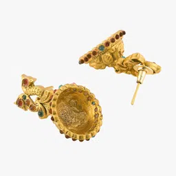 Anouk Women Gold-Plated Stone-Studded Necklace and Earrings Set image 3