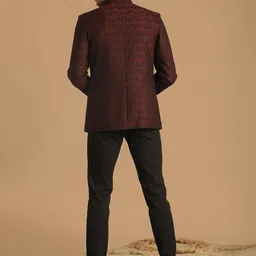 Manyavar Self-Design Traditional Indo Western Party 2 Piece Suit image 3