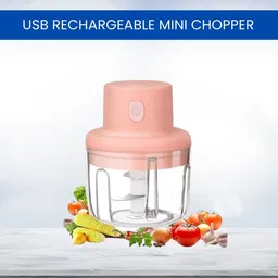 roar Mini Rechargeable Chopper, Electric Chopper for Onion, Garlic and VegetableC189 Electric Vegetable & Fruit Chopper image 1