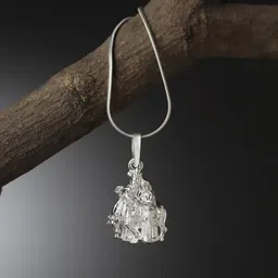 akshat sapphire Sterling Silver(92.5% purity)(Big Size)God Radha Krishna Pendant for Men/Women_1 Silver Pendant image 2