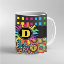 Printed Alphabet D Cup , Gifts for Mom, Dad, Bro, Sister, Relative & Friend - Ceramic Coffee Mug-image-20