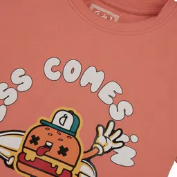 Gini and Jony Boys Typography Printed Cotton T-shirt image 3