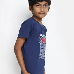 V-Mart Boys Typography Printed Cotton T-shirt image 4