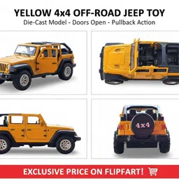 nithyastore Metal 4x4 Off-Road Jeep Toy Car for Kids | Die-Cast Pull Back Action image 3