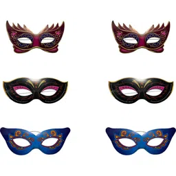 specialyou.in 10pcs Multicolor Party eye mask for kids with elastic, Fancy Eye mask for kids birthday party/kids theme party, Eye wear paper party mask for boys and girls. image 1