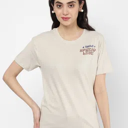 R&B Women Beige Printed T-shirt image 3