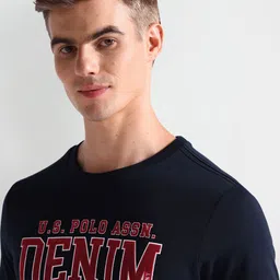 U.S. Polo Assn. Denim Co. Typography Printed Slim Fit Cotton T-shirt image 3