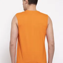 Friskers Pack Of 2 Round Neck Sleeveless Slim Fit Cotton T-Shirts image 3