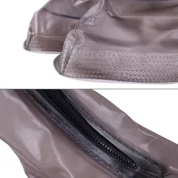 jambuvanti Rain Shoes Covers- Anti-Slip Reusable Waterproof Sand Control Non-Slip Silicone BROWN Boots Shoe Cover, Flat Shoe Cover image 4