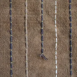 Art Avenue Brown & Blue Embroidered Cotton Rectangular Carpet image 3