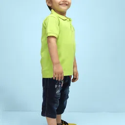 NUSYL Kids Polo Collar Typography Printed T-shirt image 4